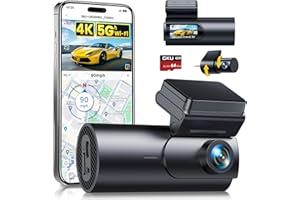 GKU Dash Cam Front and Rear Camera,4K+1080P, 5.8GHz WiFi & GPS Dash Camera for Cars,with 64G SDcard,1.47" Display Dashcam, 24HParking Mode,App Control,Super Night Vision,WDR,Support Max 256GB