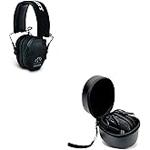 Walker's Razor Slim Electronic Shooting Hearing Protection Muff (Sound Amplification and Suppression) with Protective Case