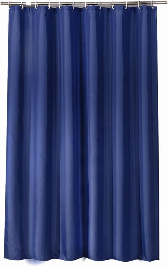 Sfoothome 180cm Wide x 180cm Long Navy Blue Shower Curtain,Waterproof