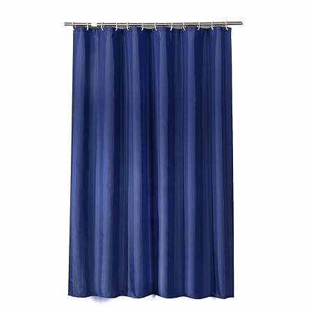 Sfoothome 180cm Wide X 200cm Long Navy Blue Shower Curtain