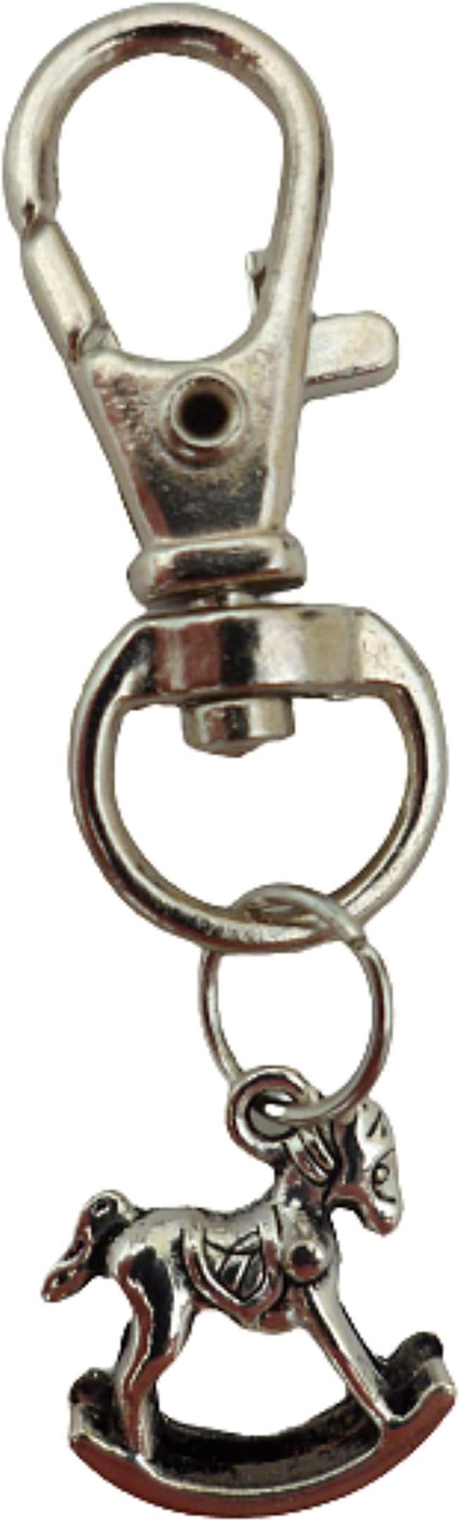 Lobster Clasp Keyring Rocking Horse Charm