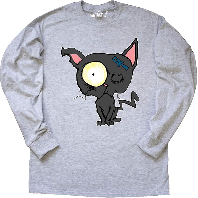inktastic Goth Animals Pets Black Cat Long Sleeve TShirt
