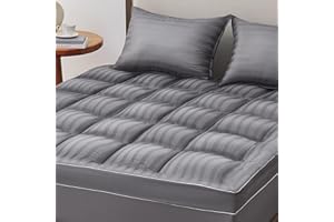 PEKOR Mattress Topper Full for Hot Sleepers,Ultra Soft and Breathable Cooling Mattress Pad,Natural Soybean Fibre Overfilled Plush Pillow Top with 8-21 Inch Mattress Protector Pocket 54''x75''