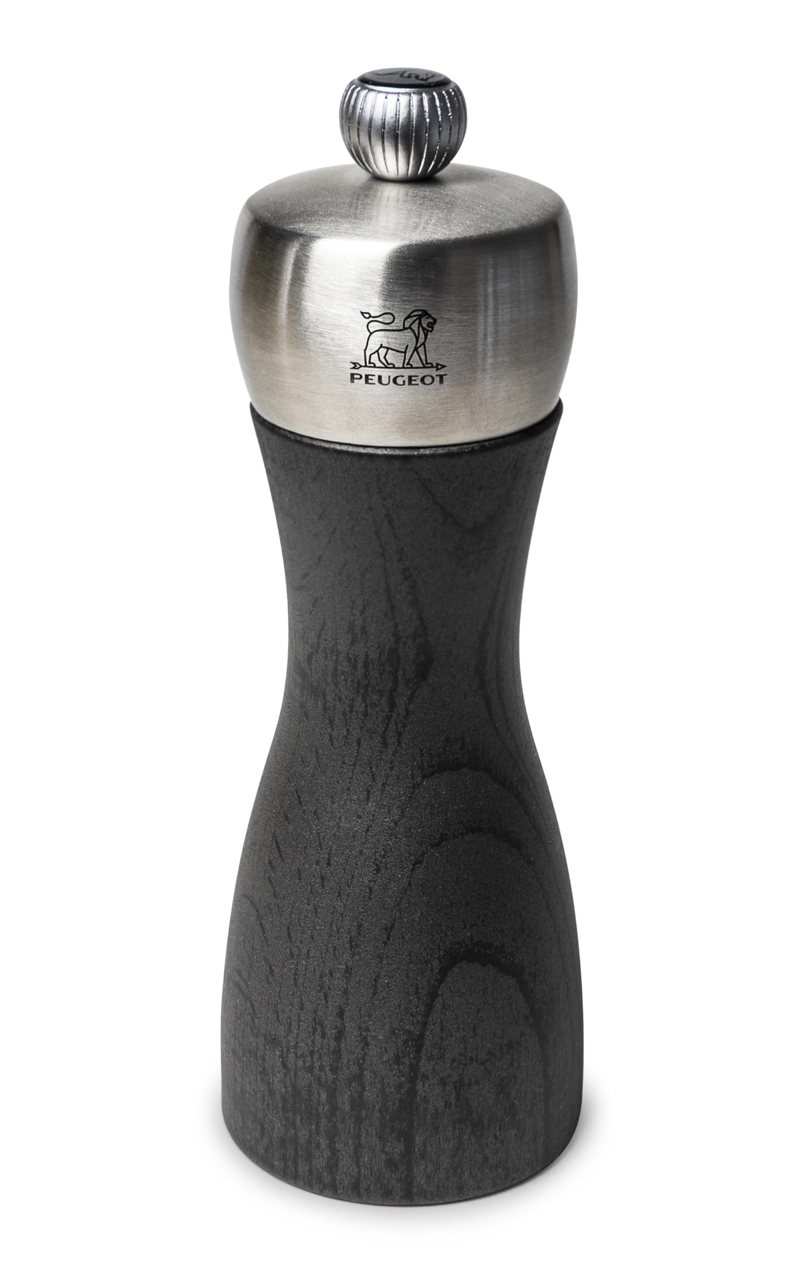 Peugeot - Fidji Pepper Mill - Adjustable Grinder - Wood and Stainless Steel - 15 cm - Graphite