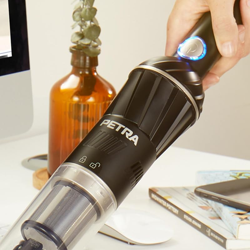 PF01096VDEEU7 Aspiradora de Mano Inalámbrica, 11,1 V, Base de Carga, Potente Batería Recargable,100 ml, Filtro HEPA, 20 Min Autonomía, Quitar Pelos de Mascota, con 2 Boquillas Intercambiables — foto 5 de 8