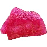REAL-GEMS A Grade Natural Raw Rough Red Ruby 15.00 Ct Healing Crystal Rough Ruby Stone for Tumbling Cabbing Jewelry Making