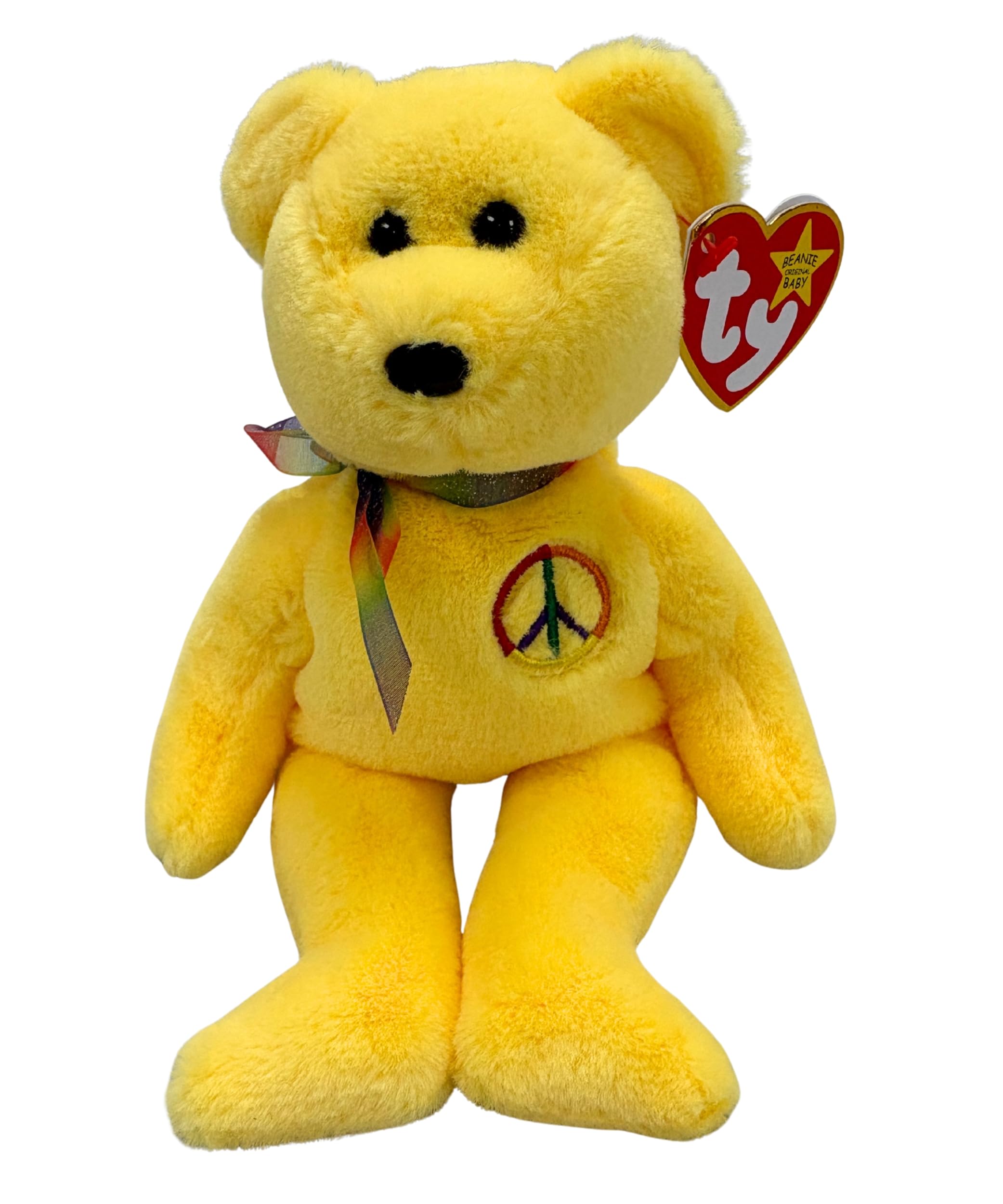 TY Peace Bear II Original Beanie Babies Regular - Soft Plush Toy for Kids, Teddy, Baby Toy, Collectible Stuffed Plushies — image 1
