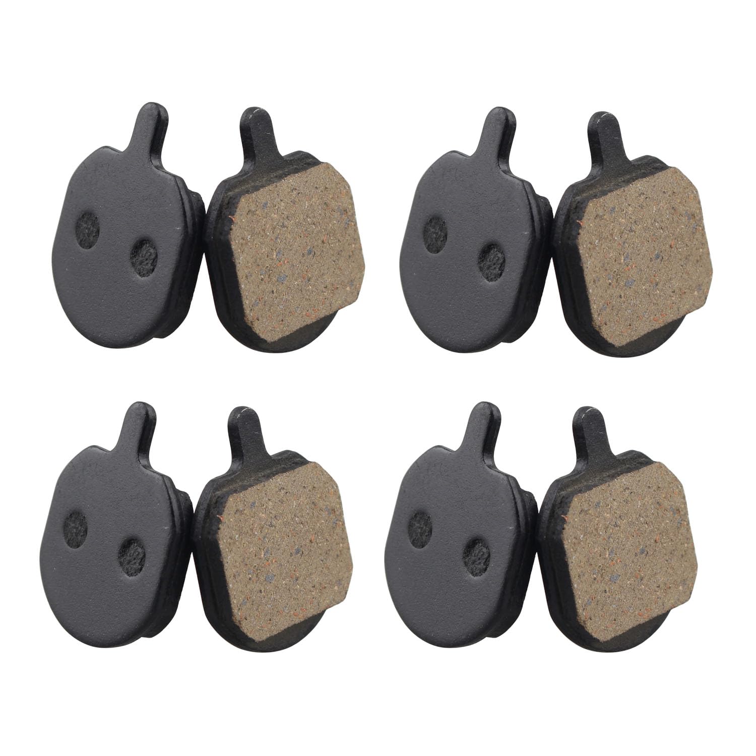 Futheda 4 Pairs Resin and Semi-Metallic Bike Bicycle Disc Brake Pads Repair Replacement Compatible with Hans Hayes Sole MX2 MX3 MX4 MX5 CX5 GX-C GX2