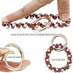 BIHRTC 5 Color Keychain Wrist Coil Wristband Spiral