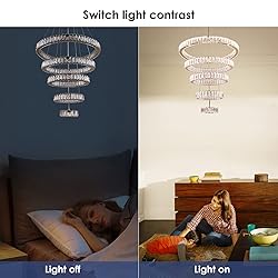 Dixun Dimmable Chandeliers LED Big Crystal