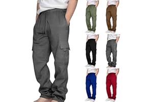 ITSAME Cargo Sweatpants for Teen Boys Casual Elastic Waist Drawstring Sweat Pants Teens Active Workout Joggers with Pockets