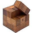Snake Cube: Wooden 3D Brainteaser Puzzle for Adults STEM Skill Builder Interlocking Game. Educational Problem Solving Game for Adults. Handmade Desk Accent for Office