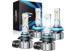Marsauto H11 9005 LED Headlight Bulbs Kit, 66000LM Super Bright, H11/H9/H8 9005/HB3 LED Headlight Bulb Combo, Cool White 3Min