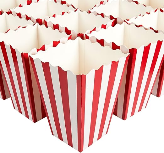 Juego de 100 cajas de regalo de palomitas de maíz, ideales para noches de cine, fiestas