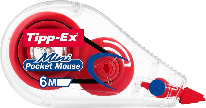 BIC Tipp-Ex Mini Pocket Mouse - Pack de 3 unidades, cores variadas