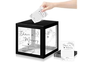 Pajean 50 Pcs Greenery Share a Memory Cards for Collections of Life Memory Guest Cards Box Ideas for Funeral Graduation Weddi