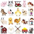 Boao Farm Animals Thick Gel Clings Removable and Reusable Window Clings Decals Stickers for Kids, Toddlers and Adults Home Ai