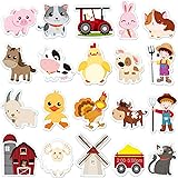 Boao Farm Animals Thick Gel Clings Removable and Reusable Window Clings Decals Stickers for Kids, Toddlers and Adults Home Ai