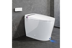 SOTOMO Smart Toilet with Built-in Bidet, One-Piece Bidet Toilet for Bathrooms, YA60 Bidet Toilet with Auto Flush, Kick Flush, Heated Seat, Warm Water and Dryer, Night Light, and Blackout Flush