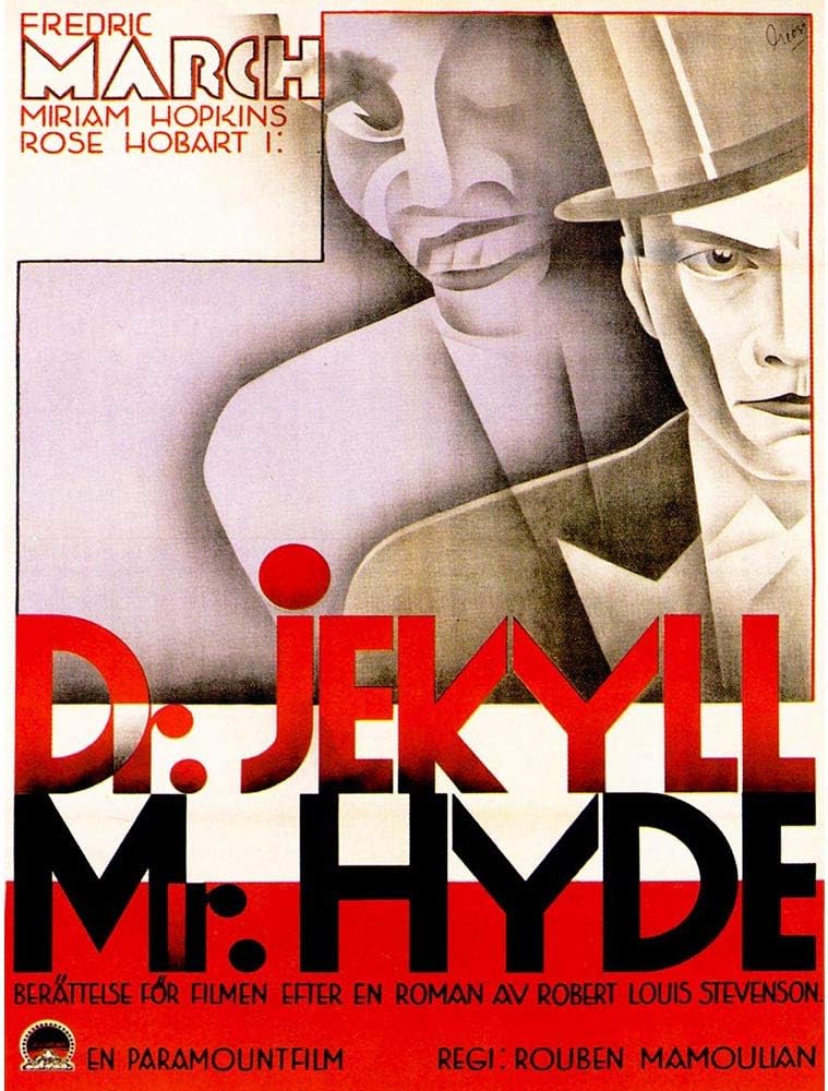 Wee Blue Coo Vintage Film Movie Advert Dr Jekyll & Mr Hyde Unframed Wall Art Print Poster Home Decor Premium