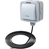 Haupowfo Universal Waterproof Hard Wired Exit Wall Push Button Momentary Switch with 16Ft Cable, Compatible with Mighty Mule Ghost Controls Liftmaster Topens CO-Z JUJIANG ZUMI and More Gate Opener