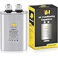 Capacitor for Air Conditioner 15 uf MFD 370 or 440 Volt VAC, CBB65 Multi-Purpose Oval Capacitor for AC Motor Run or Fan Motor Start or Condenser Straight