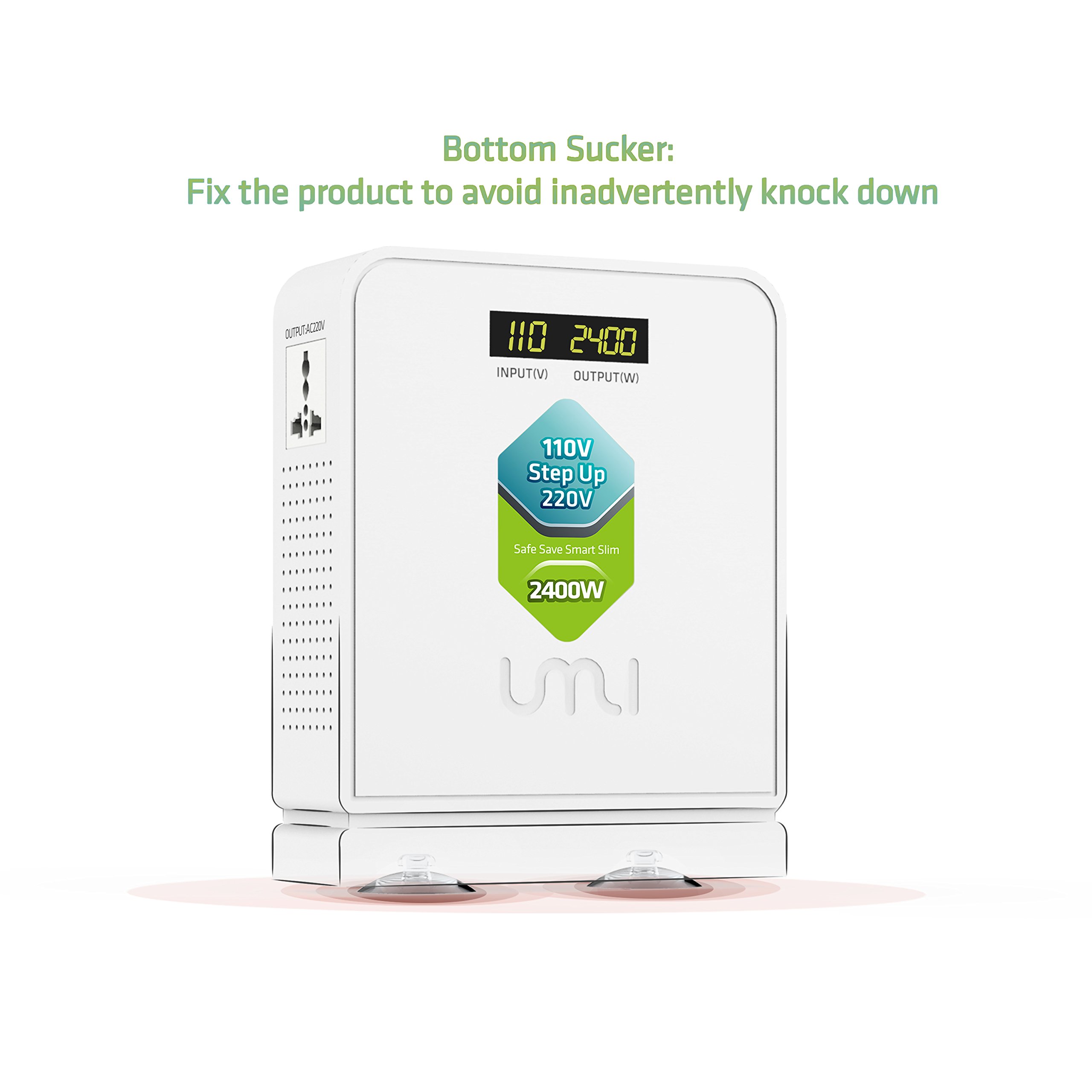 UMI 2400W Step Up Voltage Converter, Heavy Duty Power Transformer for Large Capacity Devices, Europe Appliance 110v to 220v