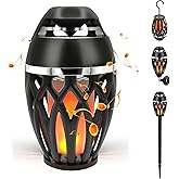 SKYK LED Flame Outdoor Speaker,Tiki Torch Speakers Atmosphere Light Speakers,Outdoor Bluetooth Speaker 5.0 Portable Waterproof Wireless Speaker for Porch Patio Yard Camping,Electronics Gifts for Men