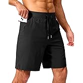 Soothfeel Men's Running Shorts with Zipper Pockets 9"/ 7"/ 5" Lightweight Basketball Gym Workout Athletic Shorts