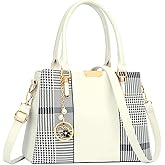 KKXIU 3 Zippered Compartments Purses and Handbags for Women Top Handle Satchel Shoulder Ladies Bags