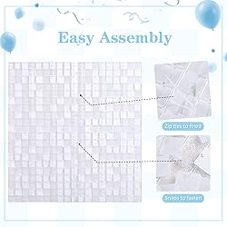 White Shimmer Wall Backdrop for Party 36 Panels