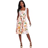London Times Womens Floral Summer Dress for Women | Cute Knee Length Dress, Wedding Guest Dresses for Women