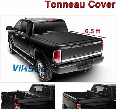 Amazon Com Viksee 1pc Soft Vinyl Roll Up Tonneau Cover For 99 07 Silverado Sierra 6 5 Feet Fleetside Bed Not For Stepside Bed Or Models With Factory Utility Track System Automotive