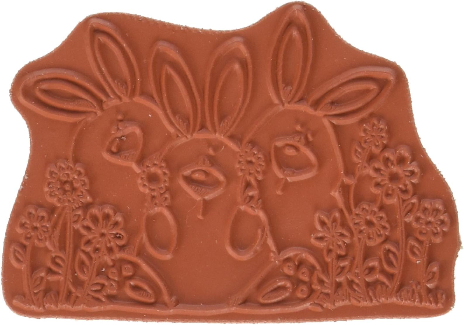 Whipper Snapper Designs CY663 Bunny Huddle Cling Stamp, 4" by 6", Red