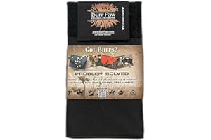 Burr Paw Sticker-Bur Remover - Easily Remove Spurs from Hunting Gear & Clothes | Effective Sand Spur Grooming Tool for Pets, Dogs and Horses (Black)