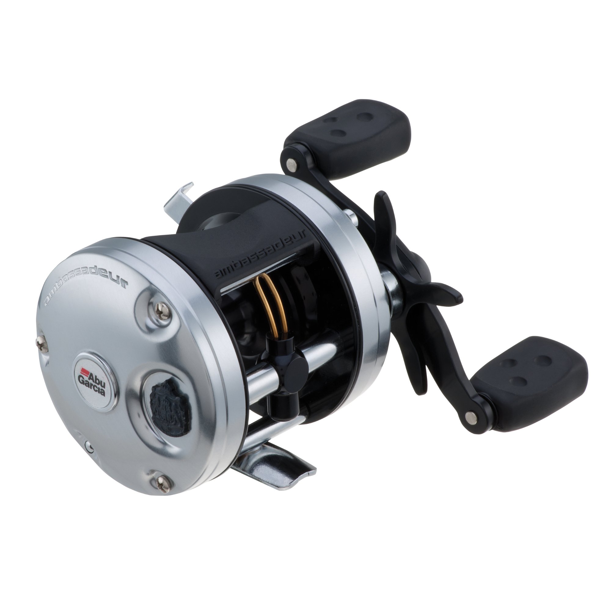 Abu Garcia Ambassadeur C3 Round Reel, Fishing Reel, Round Baitcast Reels, Conventional Fishing, Unisex, Silver, 6500 | Left Hand