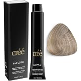 Cree Professional 10.11 - Intense Ash Lightest Blond Permanent Hair Color - Long Lasting, Rich Vibrant - Gray Coverage 100ml - 3.4 fl.oz.