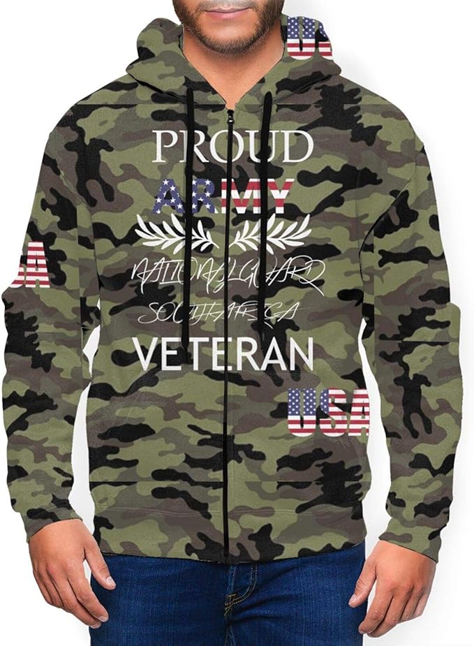 Amazon.com: Proud Army National Guard South Africa Gift Men Long Sleeve Hoodie Pullover 