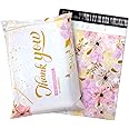 100 Pack Poly Mailers 10x13, Cute Packaging Envelope Mailers Polymailers Packaging for Small Business, Shipping Bags for Clothing Boutique Supplies with Self Seal Strip (Thank You)