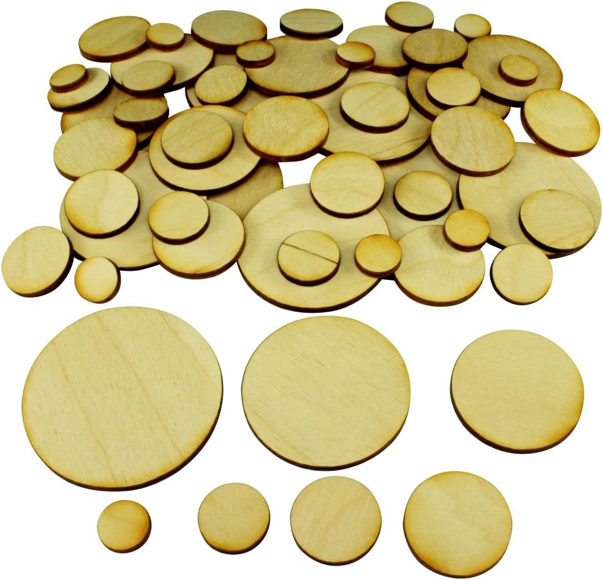 LITKO Miniature Bases, Circular Metric Base Sampler, Laser Cut 3mm Plywood (56)