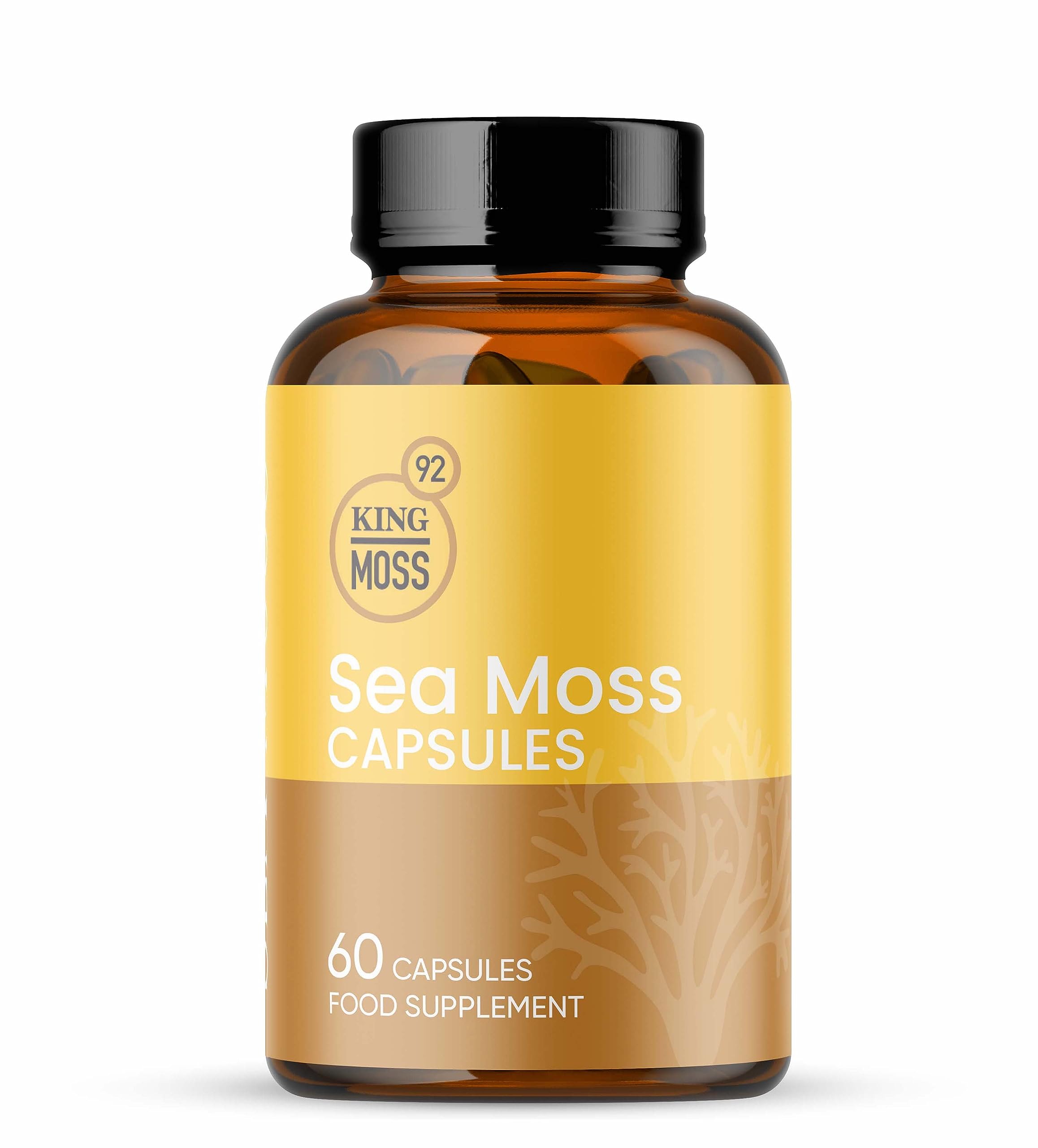 Sea Moss Capsules | Wild Crafted | king Moss Premium | 60 Capsules | 100% Sea Moss no Binders or Fillers |Vegan Supplement | Packed with Vitamins, Minerals, Antioxidants