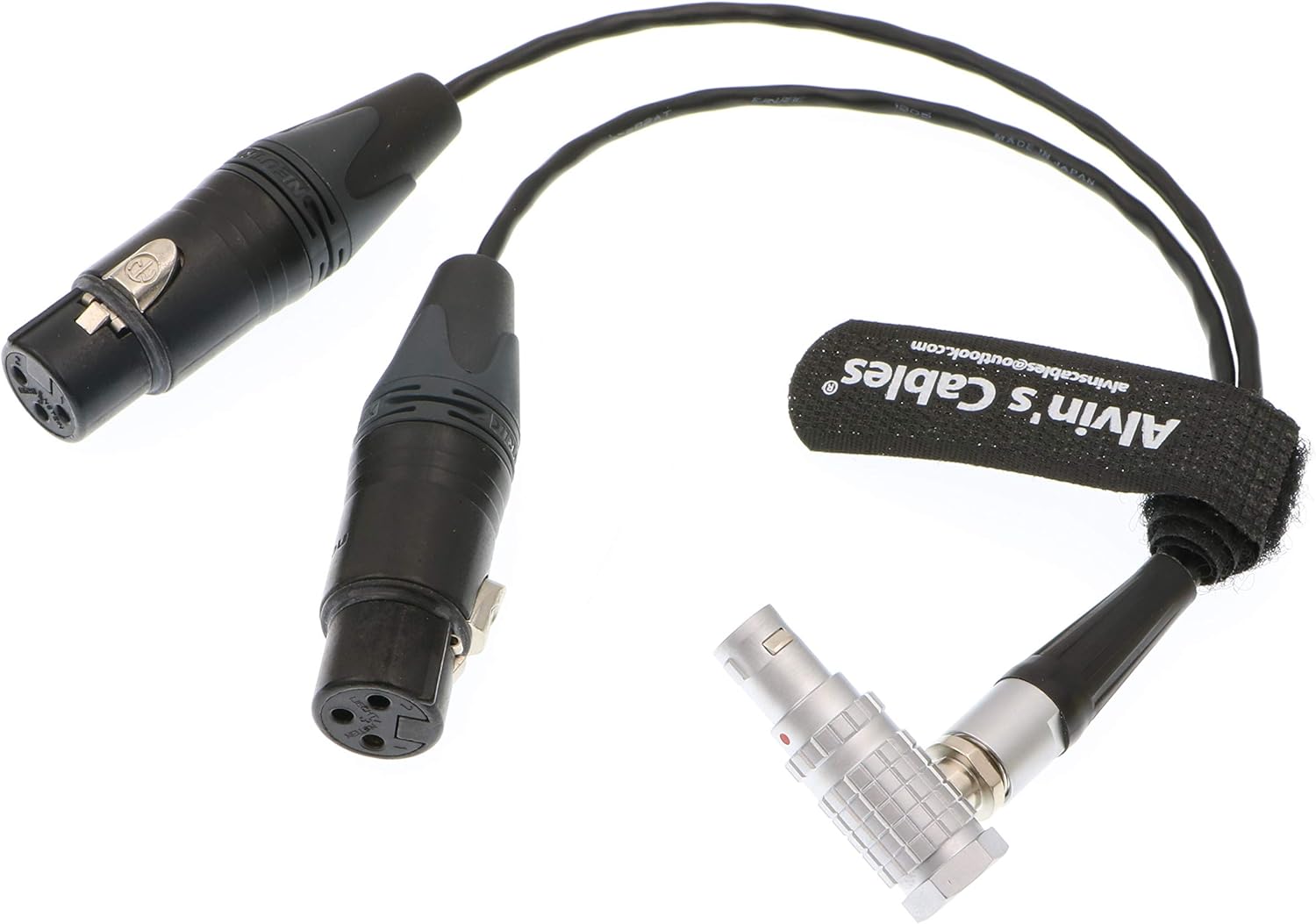 Alvin's Cables XLR Breakout Audio Input Cable for Atomos Shogun Monitor Recorder Right Angle 10 Pin to Dual XLR 3 Pin Female - Image 3