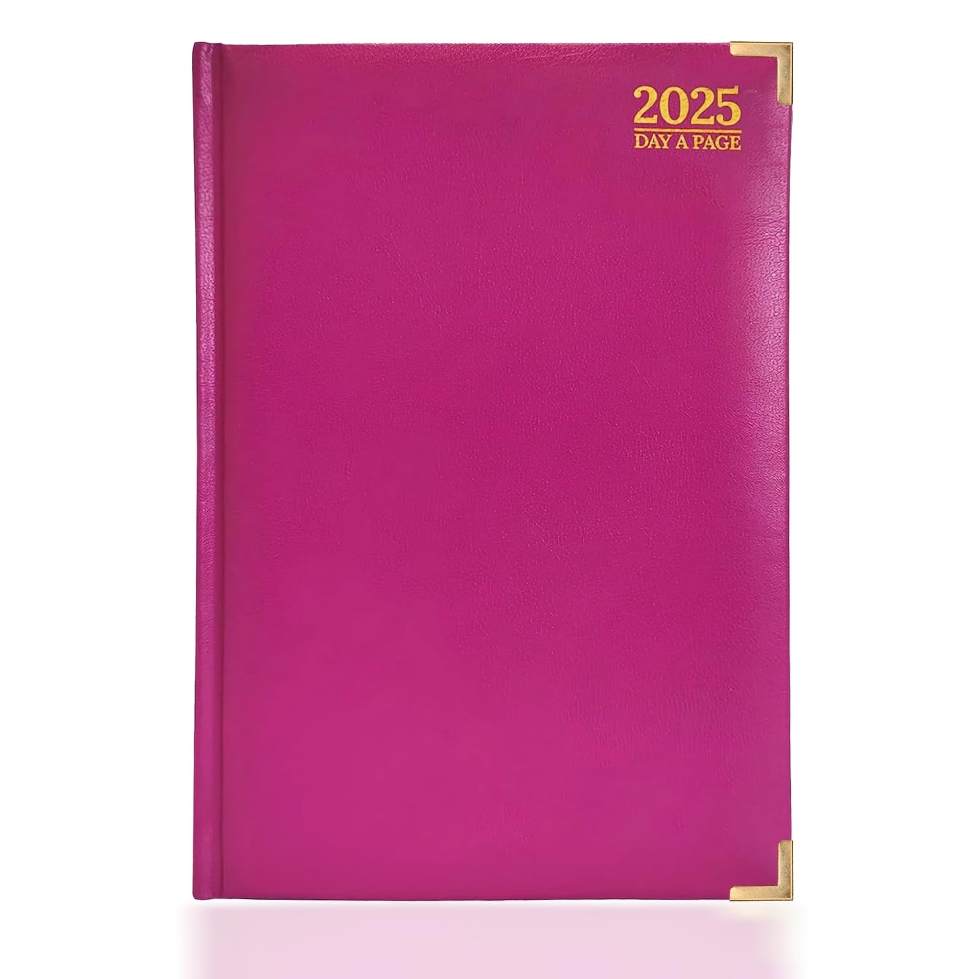 G4GADGET Luxury 2025 A4 Purple Day A Page Diary Padded Front & Hardback Cover Gilt Edges — image 1