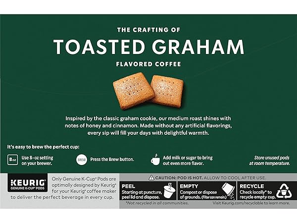 STARBUCKS TOASTED GRAHAM FLAVORED MEDIUM ROAST K-CUP
