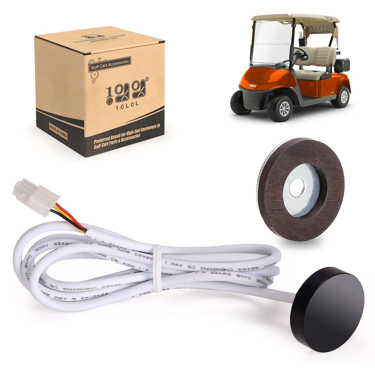 Photo 1 of 10L0L Golf Cart 36V Speed Sensor with Speed Sensor Magnet for EZGO PDS 2000 UP Electric Models,OEM# 73327-G01, 73328-G01