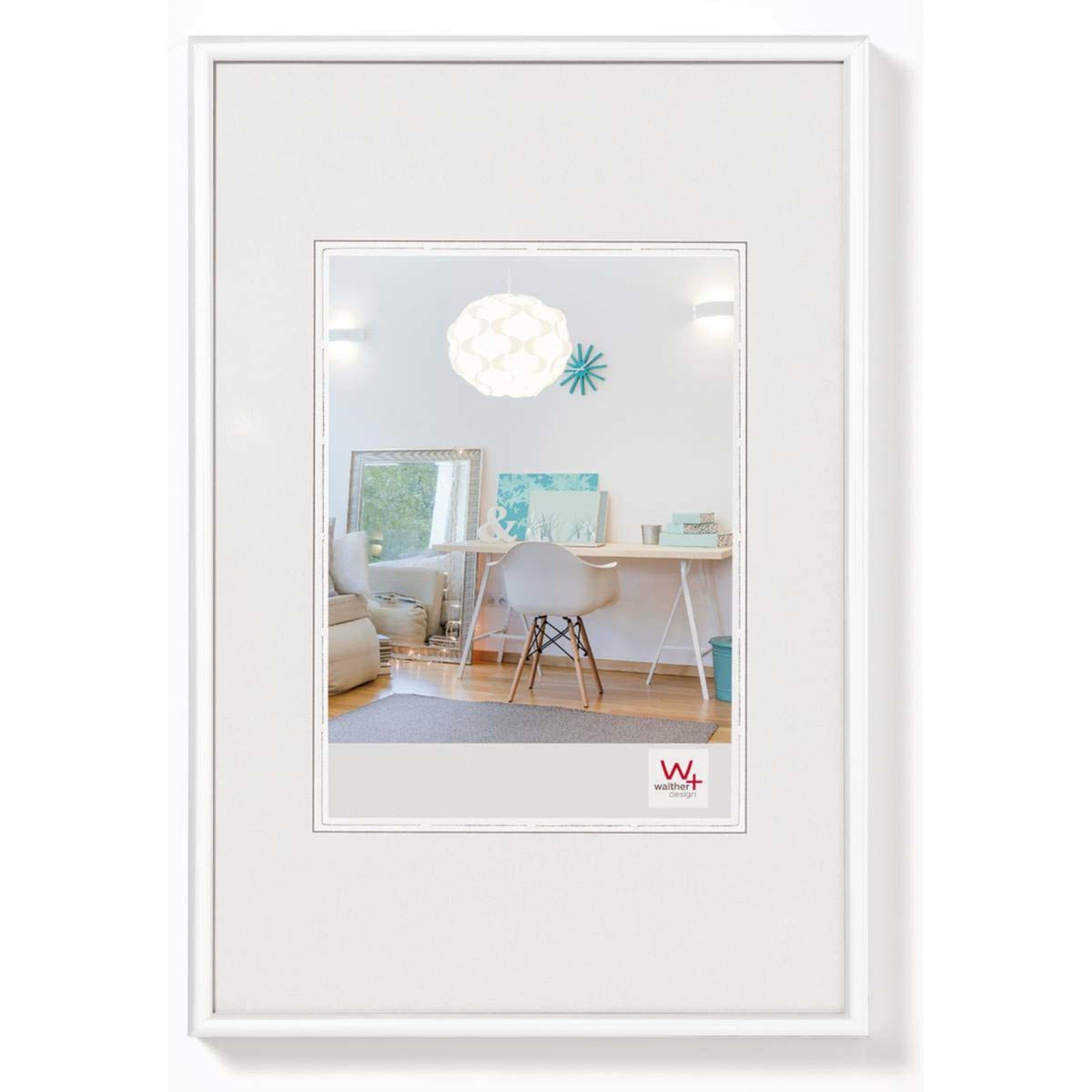 walther design Bilderrahmen weiss 13 x 18 cm New Lifestyle Kunststoffrahmen KV318W