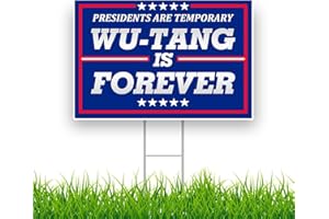 JUZECX Forever Presidents are Temporary Double Sided Yard Signs with H-Metal Stakes,12 x 18 Inch 2024 American President Plastic Outdoor Yard Signs