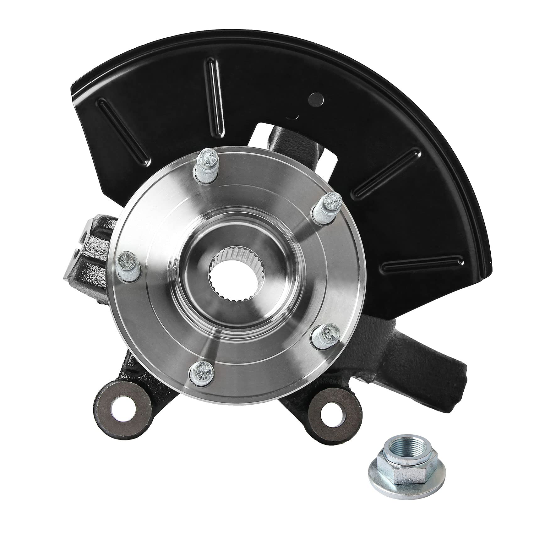 View 1 of Docas Suspension LK016 Front Right/Passenger Side Steering Knuckle and Hub Assembly Kit Set Compatible for F-ord Escape 2001-2012, for Mazda Tribute 2001-2011, for Mercury Mariner 2007-2011