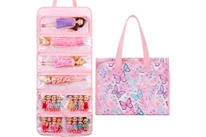 Octsky Toy Dolls Storage Bag Tote Carrying Case Compatible with LOL Surprise Toys Dolls Omg, Hanging Organizer Storage Bag with 8 Clear Window Pockets, Bag Only