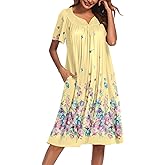 Ekouaer Women's House Dress with Pockets